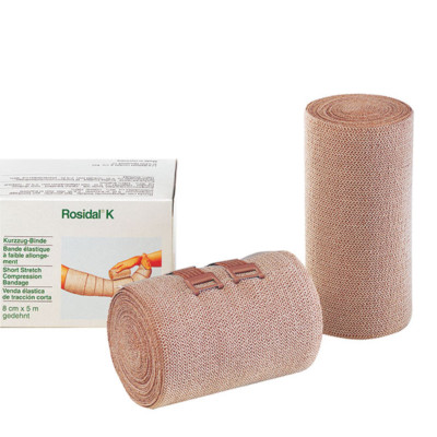 10 Stück **Rosidal K** 8cm x 5m, Kurzzugbinden kräftig, hautfarben Lohmann Rau