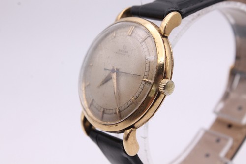 Reloj Automático Para Hombre Vintage c.1944 Omega Oro Amarillo Sólido 14k Parachoques c.351 - Imagen 10 de 11