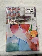 1 shower curtain with 12 metal roller hooks