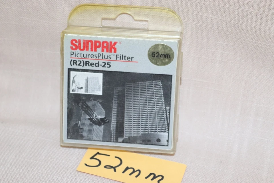 New Vtg Sealed SunPak Pictures Plus 52mm RED 25 R2 FILTER Japan Medium Red-MINT - Image 3 of 4