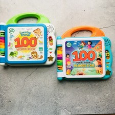 Leap Frog Learning Friends 100 Words English Spanish Electronic Book Lot of 2