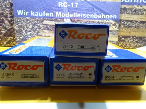 Roco 4Stück Leerkarton für Lokomotive 58/39
