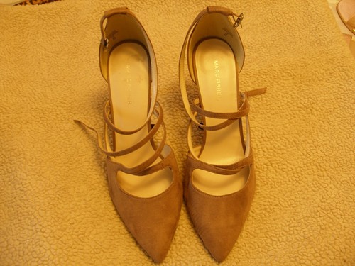 Marc Fisher 11M hellbraun Stoff High Heels, gebraucht - Bild 9 von 9