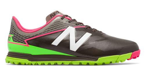 New Balance Furon 3.0 Football Shoes Boots Indoor UK 7 25.5cm Brown Pink Green   - Picture 2 of 5