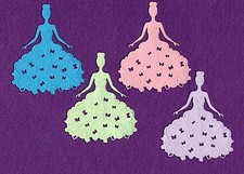 PRINCESS 2 cinderella butterfly die cuts scrapbook cards