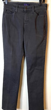 NYDJ Dark Gray Legging Jeans Sz 2 Lift Tuck Technology Cotton Blend Made In USA