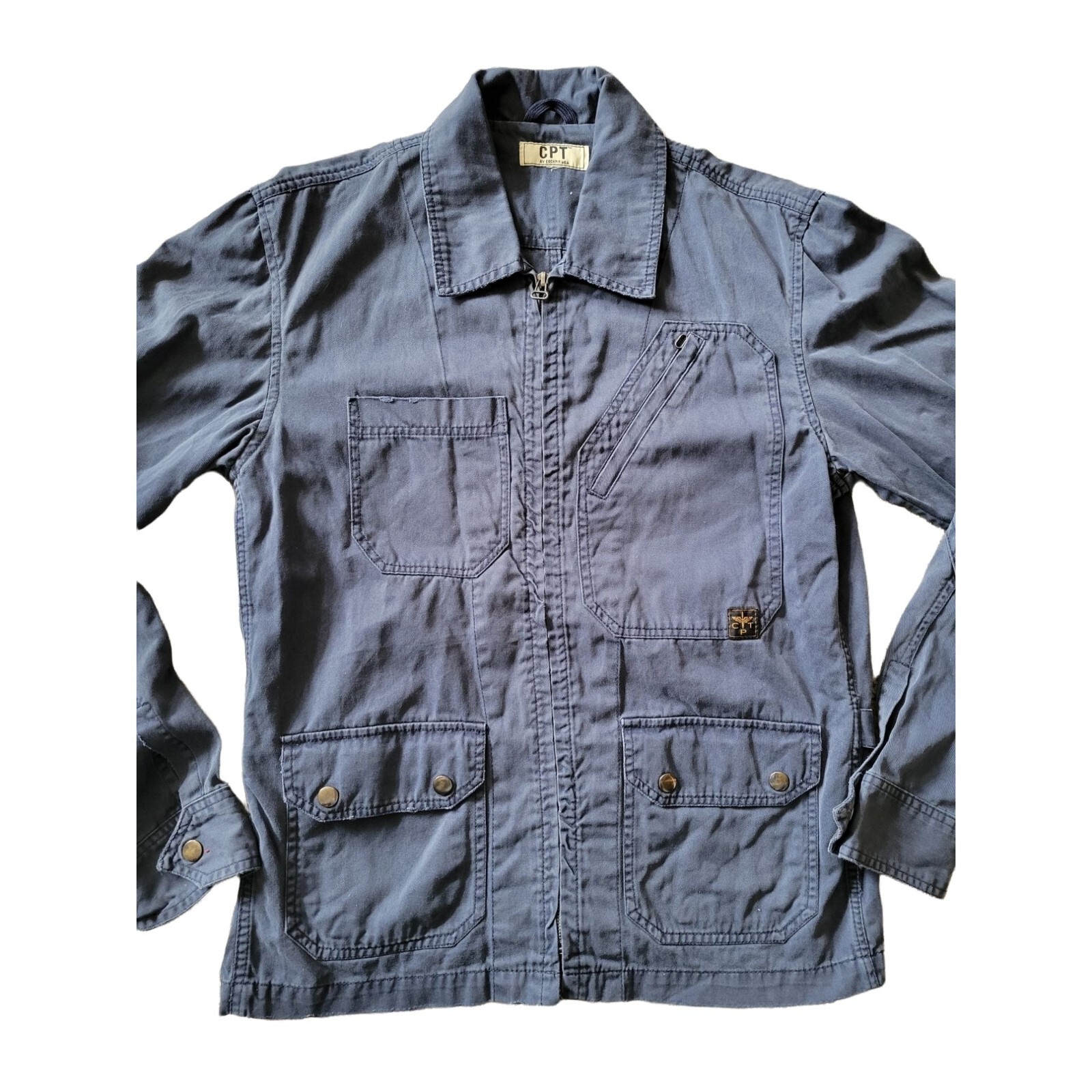 CPT By Cockpit USA Navy Blue Military Style Jacket Gem