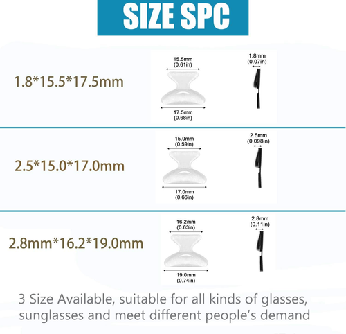10 Paare Brille Nasenpads Silikon,Schmetterling Form,Brillen Nasenpads Weiches f - Bild 4 von 7