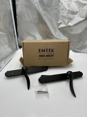Emtek Multi Point C2 Non-Keyed Fixed Handle Door Lever 1 1/2'' x 11'' 1214DLHMB