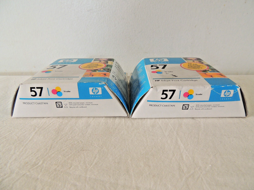 HP 57 Tri-Color Ink Cartridge EXP 07-2007 NEW SEALED 2 Packs - Picture 2 of 10