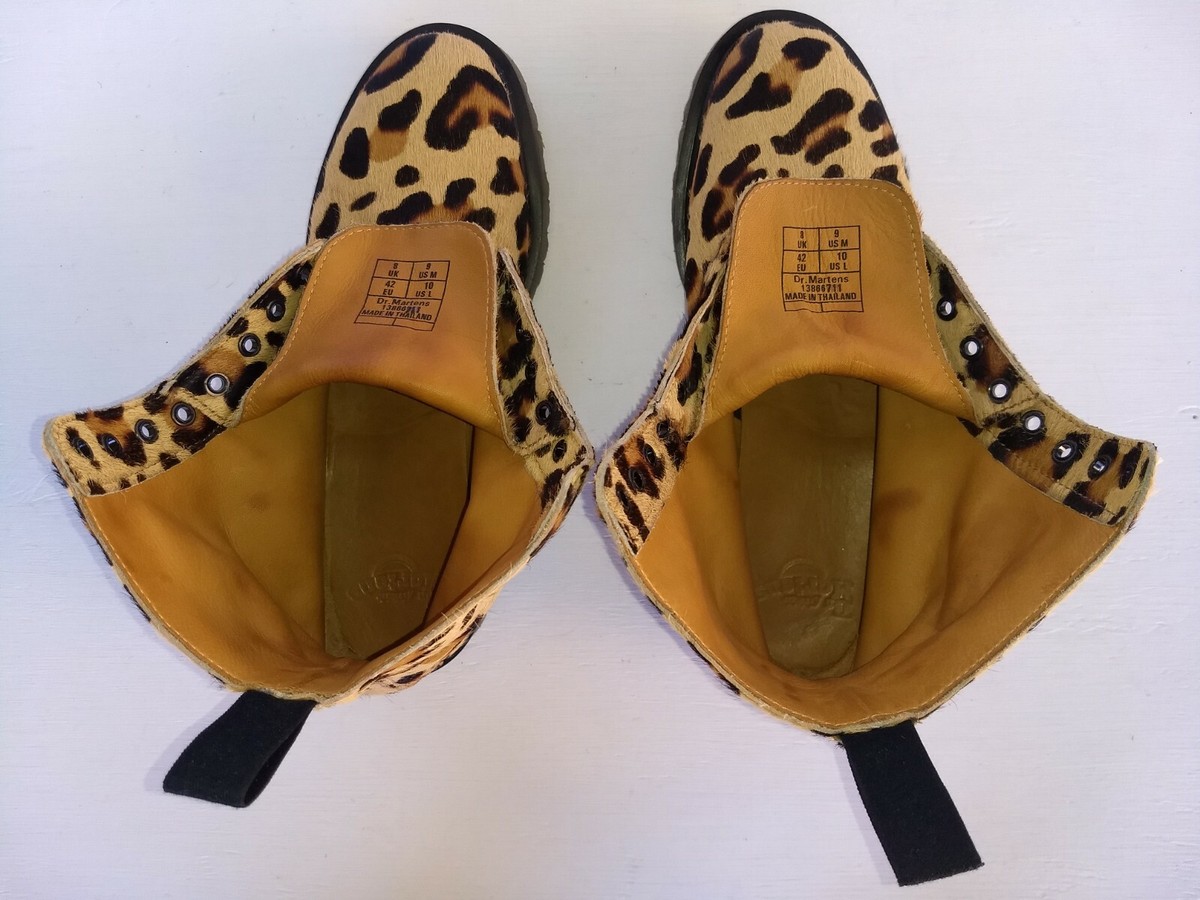DOC DR. MARTENS LEOPARDO PONY HAIR / REAL FUR ANIMAL PRINT 