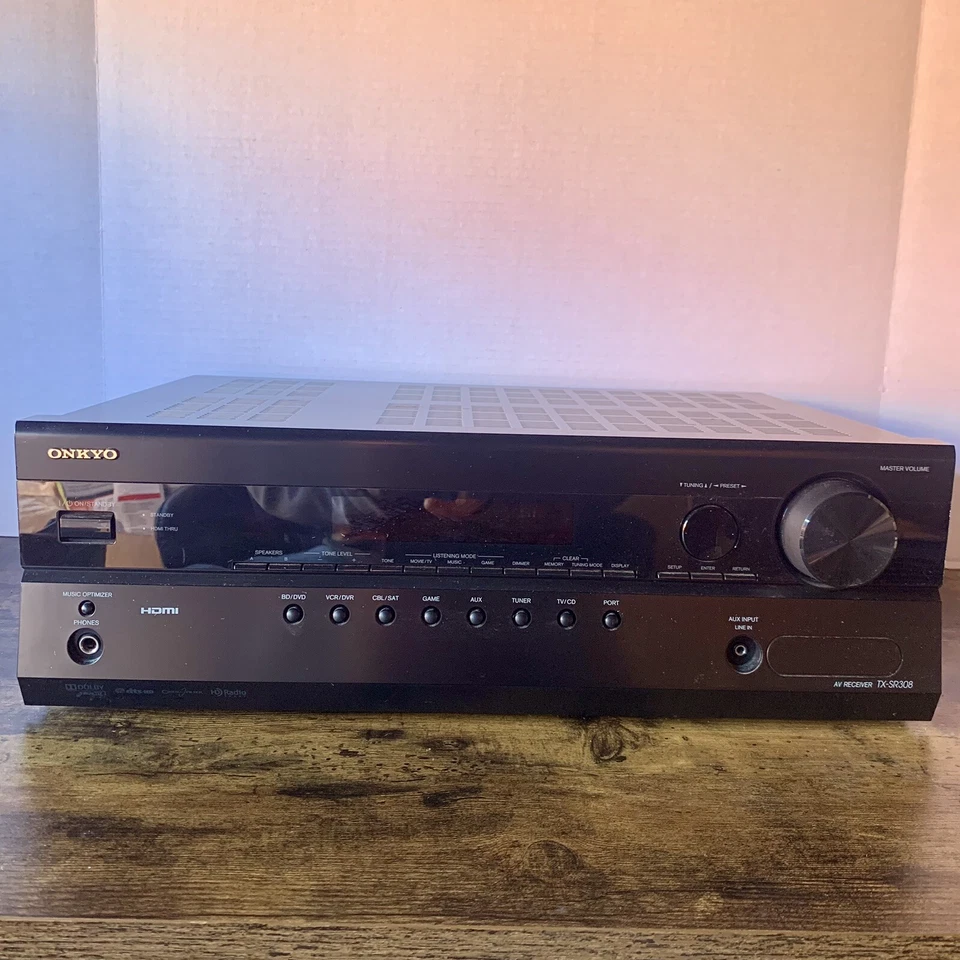 Onkyo Av Receiver- Black - Unit Only (TX-SR308) - Tested And Working! - Image 3 of 4