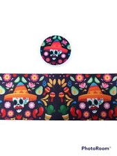 Day Of The Dead 3" INCH PRINTED GROSGRAIN RIBBON 3 Yards 3 Center Piece