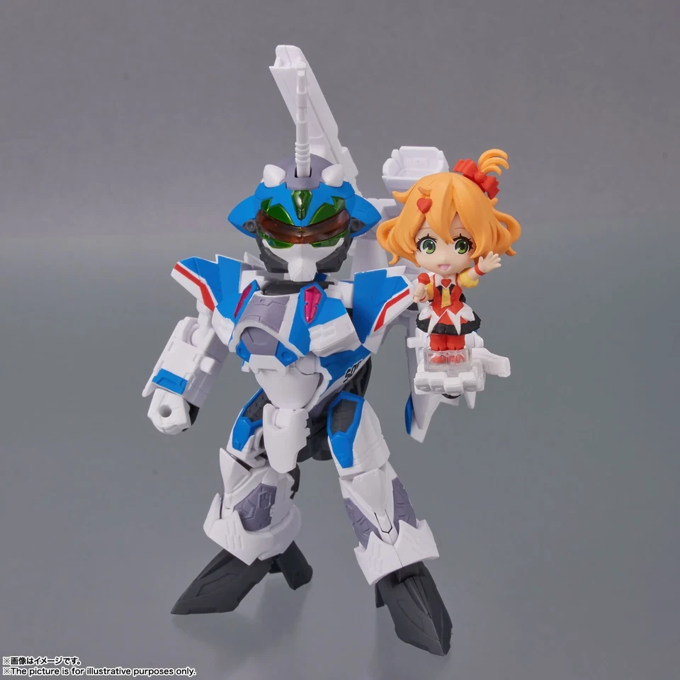 Macross Delta VF-31J Siegfried Freyja 3,9 pollici anime figure Tiny Session B... - Immagine 3 di 4