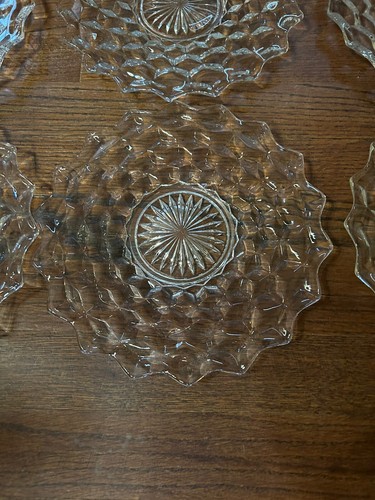 12 Vintage American Clear Fostoria 9” Sandwich Plates Glassware 1915 ~ 1982 MINT - Picture 7 of 8