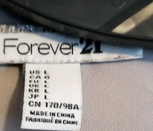 Maglione blusa Forever 21 grigio argento grande - Foto 3 di 5