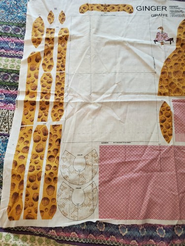 Ginger Giraffe Doll Simply Nantucket Fabric Panel Vintage Cut n Sew - Picture 7 of 7