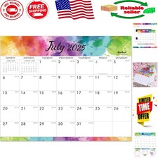 Vibrant Magnetic 18- Calendar 2025-2026 - Decorative Monthly Organizer