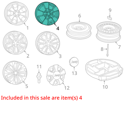 Wheel 17x7-1/2 5 Spoke Opt Wak Fits 19 CHEROKEE 1503500 - Picture 3 of 14