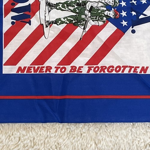 Vintage US Army P.O.W Bandana Taschentuch Blau Military Made In USA 90’s Neu mit Etikett - Bild 8 von 8