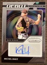 2021 Panini Prizm Michel Baez #DS-MB Debut Signatures Auto! Padres! #2060