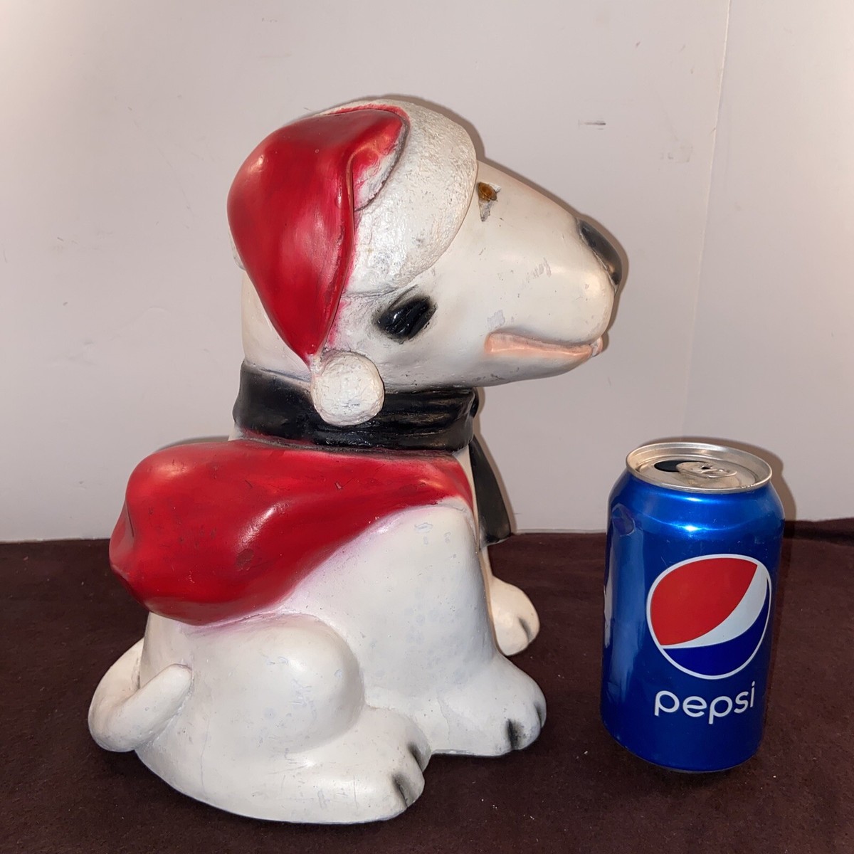 Vtg 1980's SPUDS MACKENZIE Bull Terrier Dog SANTA Bud Lite