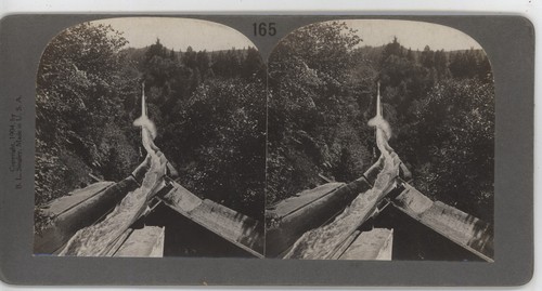 Lumber Flumes Mountains of Oregon O Stereoview - Imagen 2 de 4
