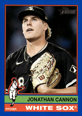 2025 Topps Heritage Blue Border - #323 Jonathan Cannon White Sox