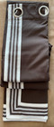 Pottery Barn Kids 44 x 96" Brown Canvas Trim Blackout Curtain Panel stripe