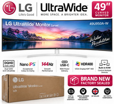 LG 49U950A-W 49" UltraWide Curved Monitor Dual QHD USB-C HDMI Brand New Sealed