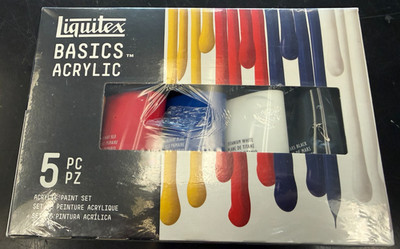 Liquitex Basics Acrylic Paint Set, 75 mL / 2.5 Fl Oz (Pack of 5) *NEW*