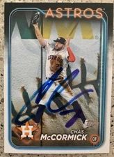 CHAS MCCORMICK HOUTSTON ASTROS SIGNED AUTOGRAPHED 2024 TOPPS CARD #203