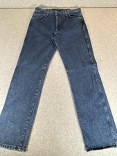 Wrangler Jeans Mens 35x34 Cowboy Cut Original 13MWZ Western Workwear Dark Blue