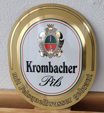 Emailschild - Krombacher - "Krombacher Pils" - 80er/90er Jahre - aus Sammlung