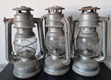 3x Vintage Meva 863 Oil Lamp Hurricane Lamps Lanterns