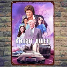 Knight Rider Vintage Tv Series Garage Tin Metal Signs Home Dcor 8x12