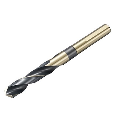 35/64'' Drill Bit for Soft Metal 1/2'' 3-Flat Shank 4241 HSS Black and Gold 118°