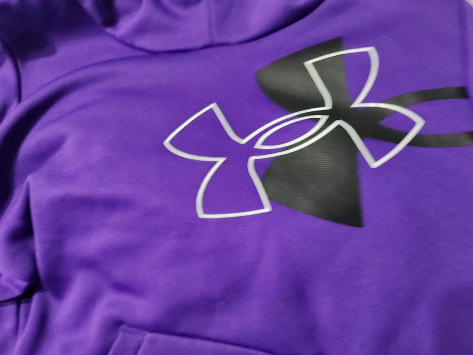 UNDER ARMOUR LOOSE STORM 青少年 XS 紫色 PULLOVER HOODIE (C5) — 第 2/3 张图片