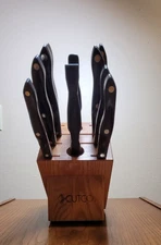 FACTORY SHARPENED and POLISHED Cutco Homemaker Knife Set  w/ Nice Oak Block