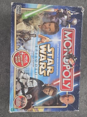 Monopoly - Star Wars Episode II/ Aufkleberblatt Fehlt, 1 Figur Gebrochen!
