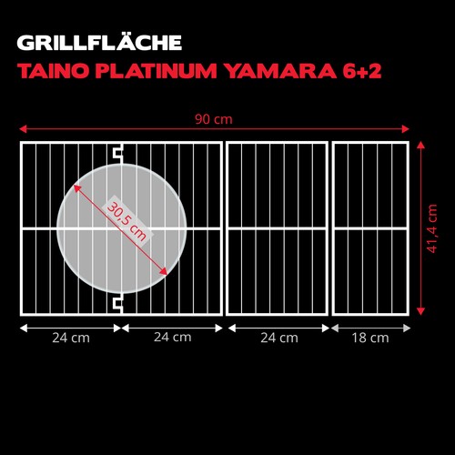 TAINO PLATINUM YAMARA | YAMARA DARK Gasgrill DARK Sear-Burner Backburner  - Bild 30 von 49