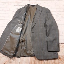 Jos. A. Bank Silk Wool Blazer Sport Coat Suit Jacket Mens 42 R Slim Windowpane