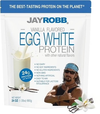 JAYROBB Vanilla Egg White Protein 24 oz, 1.5 Pound (Pack of 1), 