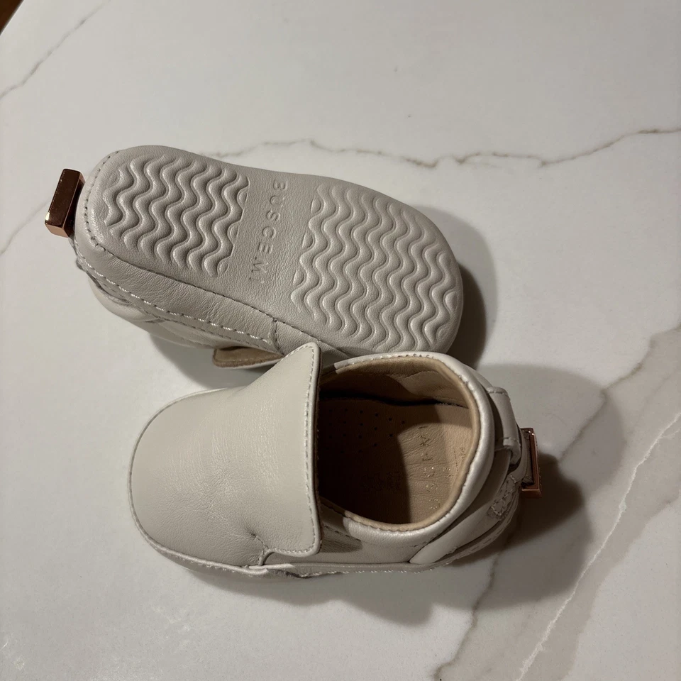 Zapatos sin cordones Buscemi Baby Alce/planos de cuero blanco EE. UU. 0-6 meses Foto 4 de 4