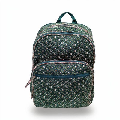 Vera Bradley Large Premium Cotton Bancroft Backpack - Mistletoe Lattice