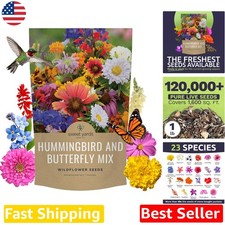 Wildflower Seeds 1LB Bulk Bag - 120K+ Butterfly Hummingbird Mix - Full Sun 151.19 per gallon
