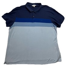 Calvin Klein Men  s Blue Shirt Sleeve Polo Shirt Size 2XL