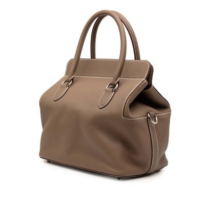 Hermes Toolbox 26 Handbag Shoulder Bag 2WAY 062209CK Etoupe Silver