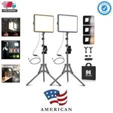 2-Pack LED Video Light Kit, Studio Light, 2800-6500K Dimmable Photography Lig...