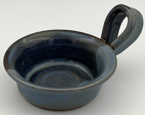 Mudworks Pottery Pillar Candle Holder Blue Glaze No Chips Or Cracks - Picture 2 of 9